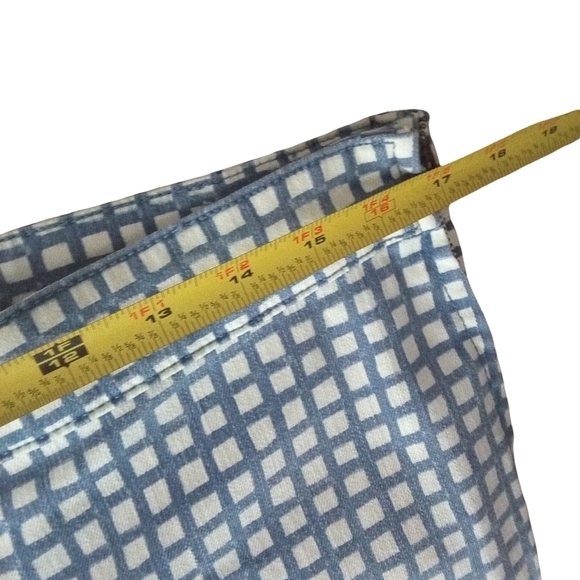 Tory Burch Blue White Geometric Cropped Pants Modern Slim Trousers Sz 30 (10) - Picture 4 of 8